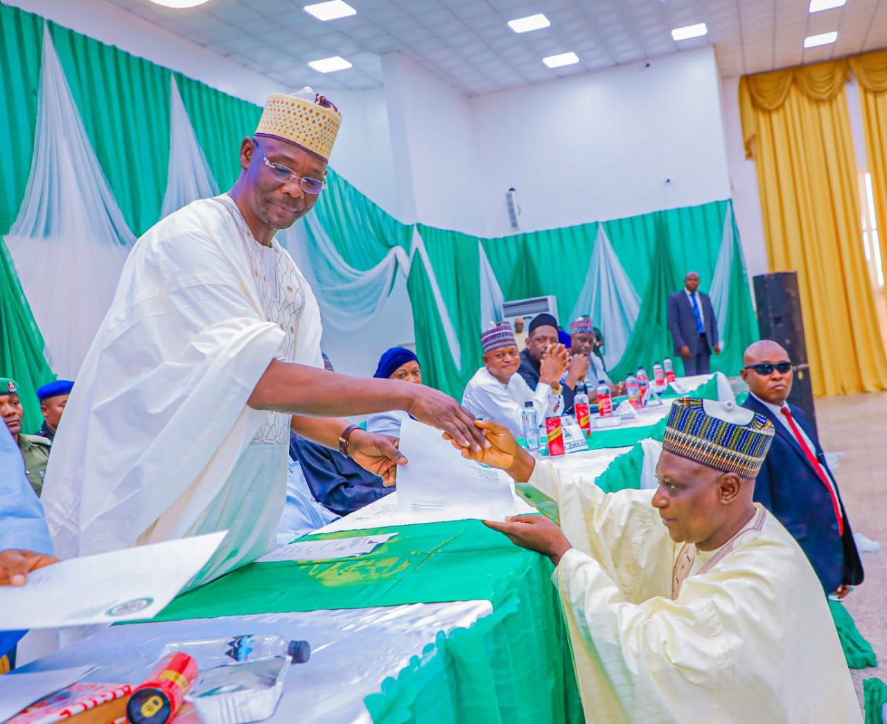 His Excellency Engr Abdullahi A Sule Swears In Yusuf Abubakar Bahago